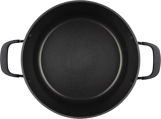 KitchenAid 84805 Hard Anodized Nonstick Stockpot with Lid, 8 Quart - Onyx Black