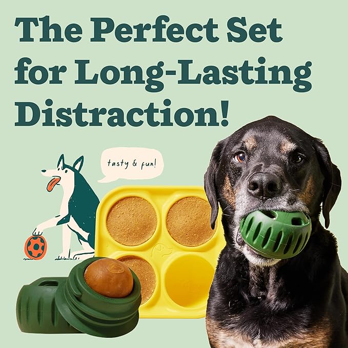 WOOF Pupsicle and Treat Tray - Long-Lasting Interactive Dog Toys and Silicone Dog Treat Mold - Keep Your Pup Busy - Easy to Clean - Dog Toys for Small Dogs 10-25 lbs