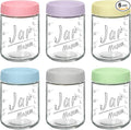 6-Pack 16oz Overnight Oats Containers with Airtight Lids - Glass Mason Jars with Measurement Marks for Yogurt, Meal Prep & Chia Pudding, Stackable & Leakproof