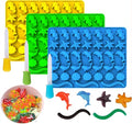 KRLIFCSL Mini Gummy Ocean Animals Silicone Candy Molds Including Hippocampus, Starfishs, Dolphins, Whales, Shells, Worms, for Making Gummies, Chocolates, Vitamin Candy, Pack of 3. (Mini Sea Animal)
