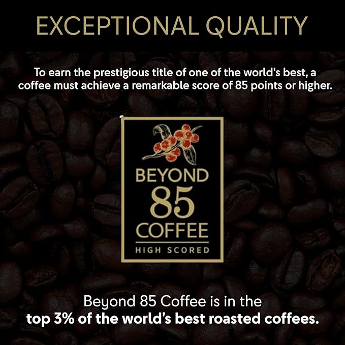 Beyond 85 Home Colombian Coffee – Espresso - 340g Whole Beans – Smooth & Rich Roast for Fresh Brewing – Best for Drip, French Press & Espresso – Single-Origin with Sweet Notes & Gardenia Aroma
