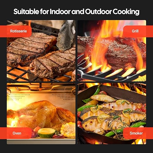 INKBIRD WiFi Wireless Meat Thermometer with 360°Readable LCD Standalone Base，4 Probes Digital Food Meat Thermometer with Remote Control for BBQ, Grill, Oven, Smoker, Rotisserie, Kitchen