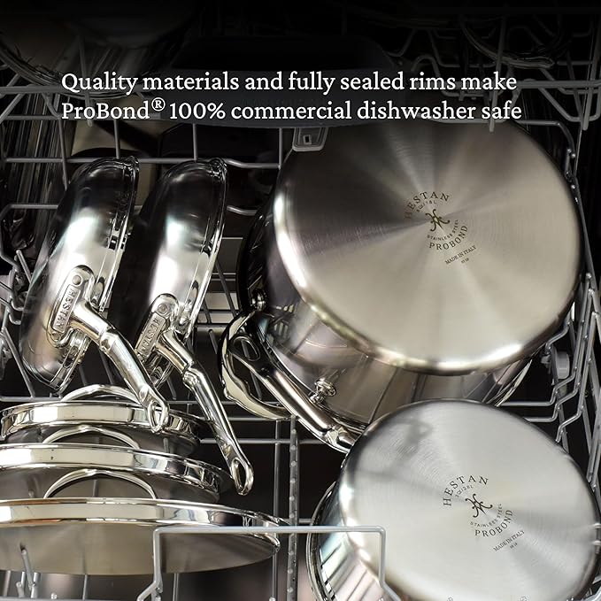 Hestan - ProBond Collection - Professional Clad Stainless Steel Stock Pot, Induction Cooktop Compatible, 8 Quart