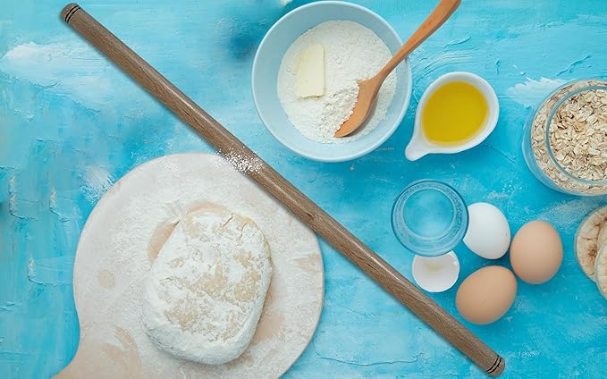 80 cm (31.5 Inch) Wood Extra Long Rolling Pin for Turkish Baklava Dough Pasta - Oklava
