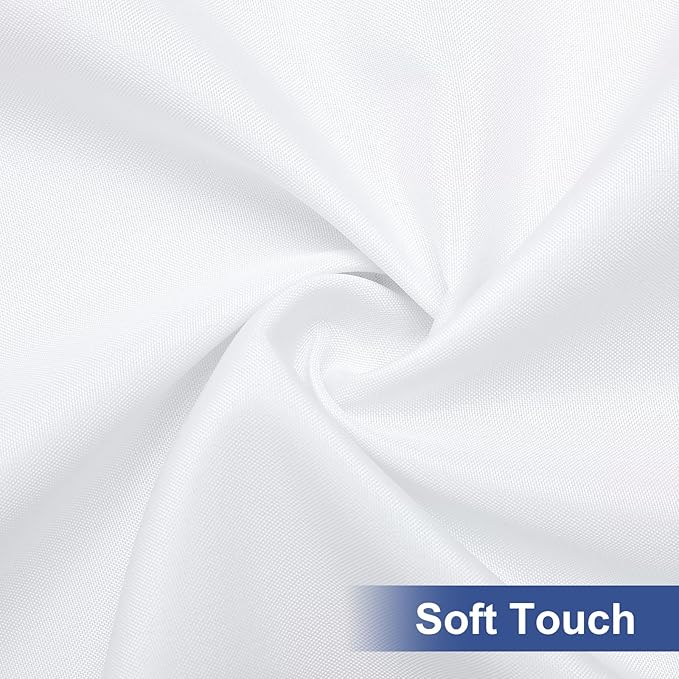 homing Rectangle Table Cloth Cover, Waterproof Polyester Elastic Fitted Tablecloth, Fits for 4 Foot Folding Tables, Washable Table Protector for Picnic, Camping, Outdoor (White, 24" x 48")