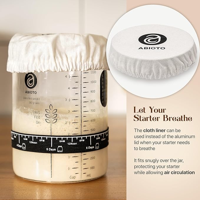 Sourdough Bread Baking Supplies and Starter Kit - Ultimate Bread Making and Sourdough Starter Kit with Proofing Baskets, Sourdough Jar, Bread Lame, Scrapers, and Danish Whisk