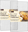Cooling Racks for Cooking and Baking - 2 PCS 10" x 16" Grid Wire Baking Rack for Oven Cooking, Baking, Grilling, Roasting -Dishwasher Safe Bacon Rack- Fits Jelly Roll Cookie Sheet Pan-Box Packaging