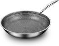 11 Inch Non Stick Frying Pan, Hybrid Non-Toxic Cookware & Healthy Ceramic Wok Pan for Induction, Gas & Electric Stove, PFOA/PTFE/Lead-Free, Oven & Dishwasher Safe