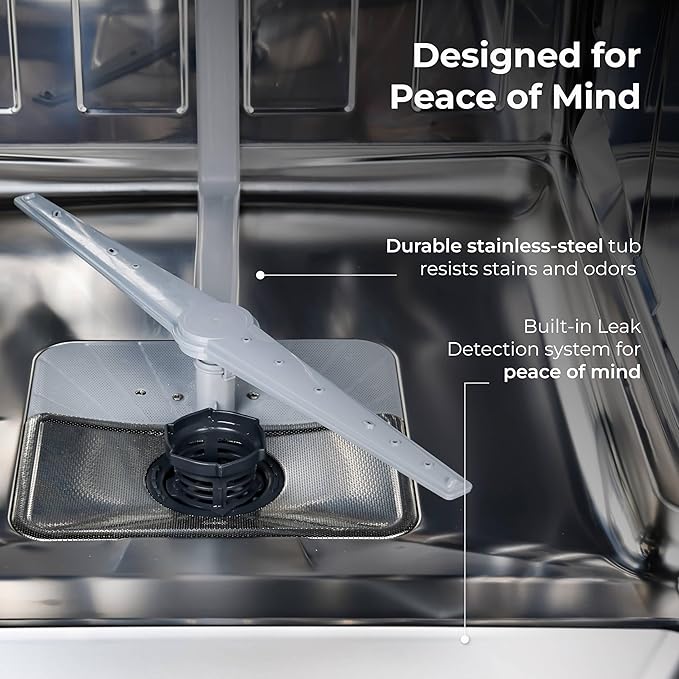 Kenmore 24" Built-in Stainless Steel Tub Dishwasher SmartWash, Smart Dry, and MoreSpace Adjustable Rack, Energy Star Certified, Fingerprint Resistant