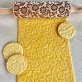MOSS ROSE Embossed Rolling Pin for Ceramic. Clay Roller and Ceramic Stamp for Embossing Pottery. Baking Gifts for Women by Algis Crafts for Embossed Cookies