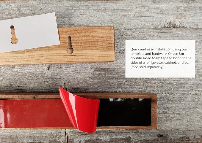 Magnetic Wooden Knife Bar Holder Strip, Cherry or Walnut, 12, 16, 20, or 24 Inch (12 Inch, Cherry)