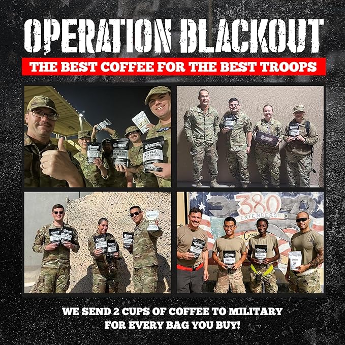 Blackout Coffee Climax Amaretto, Irish Cream & Kahlua Flavored Ground Coffee – Medium Roast, Smooth Taste, Guilt-Free Indulgence – Freshly Roasted 12oz Bag, American Made