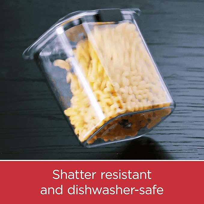 Rubbermaid Brilliance 16-Cup Airtight Food Storage Container with Lid Clear/Grey - optimal for pantry organization flour sugar and food storage