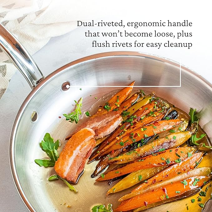 Hestan - CopperBond Collection - 100% Pure Copper Frying Pan, Induction Cooktop Compatible, 8.5-Inch