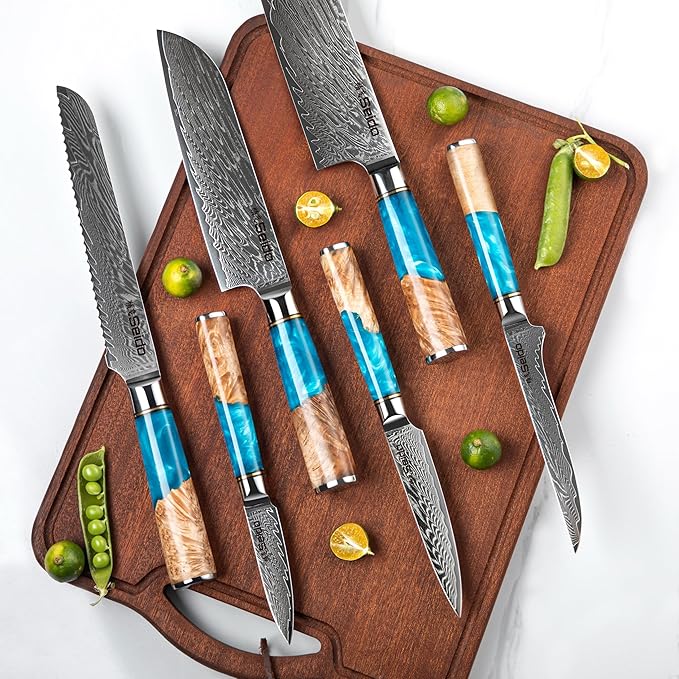 16-Piece Executive Knife Block Set with VG-10 Super Steel, Acacia Wood Block & Premium Gift Box