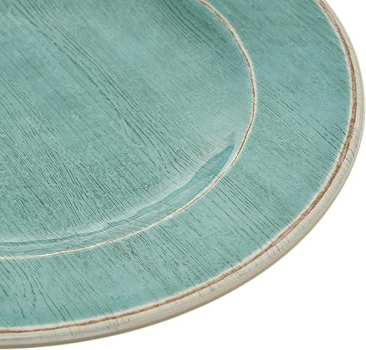Carlisle FoodService Products Grove Reusable Plastic Plate Salad Plate with Rim for Home and Restaurant, Melamine, 9 Inches, Aqua