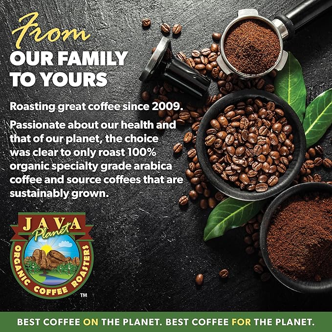 Low Acid Organic Coffee – Whole Bean, Mold-Free & Stomach Friendly by Java Planet, Good Morning Blend Coffee, Medium Roast, Smooth Full Flavored, 5LB Bag