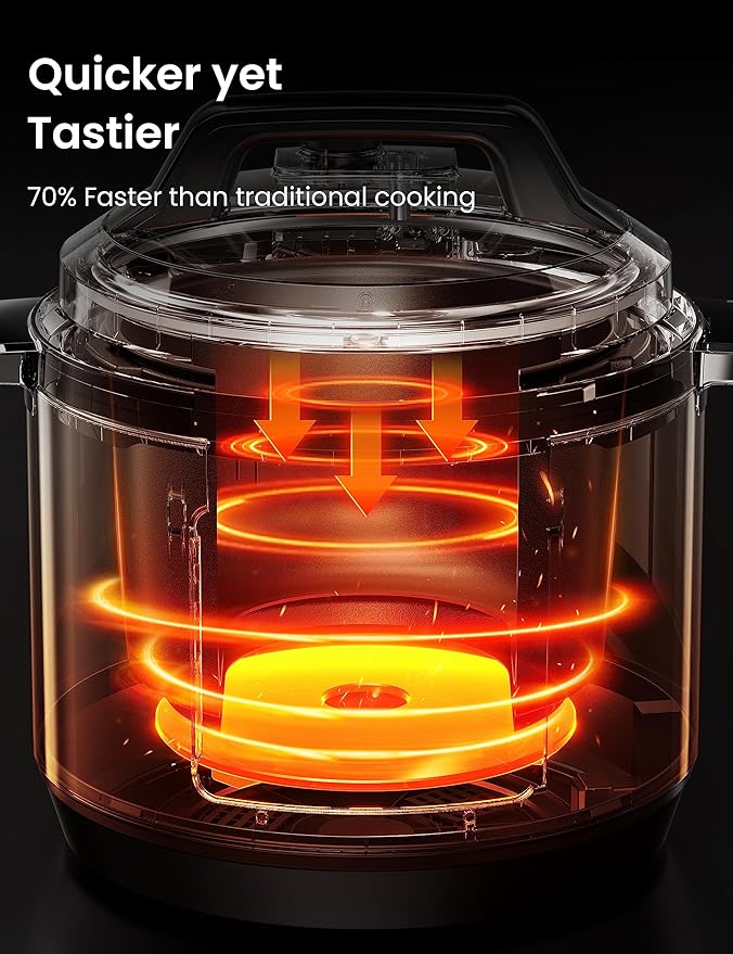 COMFEE’ 16 in 1 Electric Pressure Cooker Instant Multi Cooker Olla de Presion Non-Stick Pot Yogurt Maker Rice Cooker Sauté Steamer 8 Quarts Stainless Steel