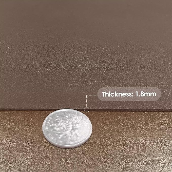 Leather Dresser Cover,1.8mm Thick,14x60 Inch,Dresser Protector Top,Dresser Top Protector,Dresser Cover Top,Dresser Top Cover,Dresser Cover Top for Bedroom.(Mud Color+Champagne Gold,14x60)