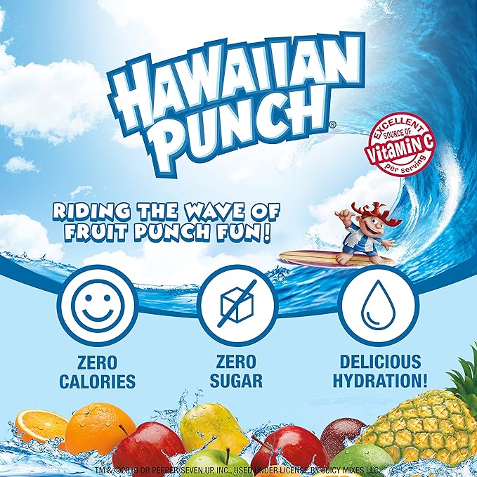 Hawaiian Punch, Wild Purple Smash, Liquid Water Enhancer – New, Better Taste! – High Antioxidant Vitamin C, Sugar Free, Zero Calorie Flavoring Drops (4 Bottles, Makes 96 Flavored Water Drinks)