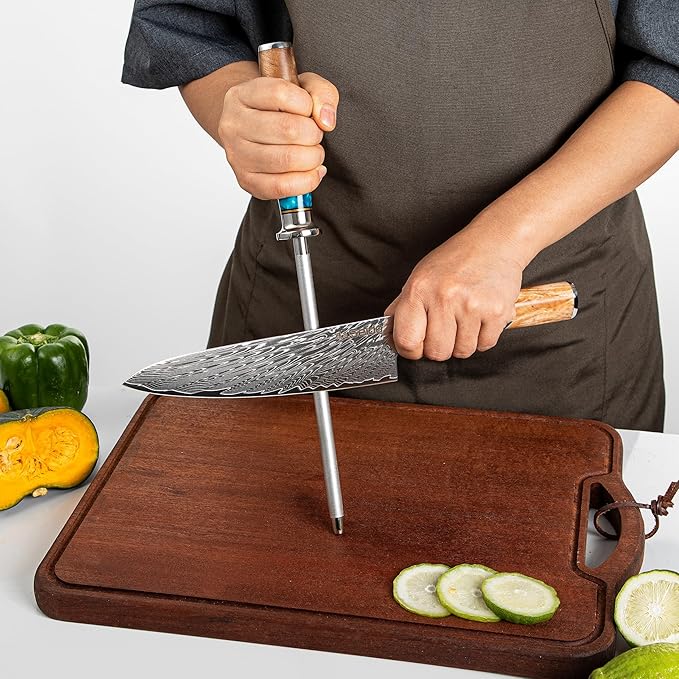 16-Piece Executive Knife Block Set with VG-10 Super Steel, Acacia Wood Block & Premium Gift Box