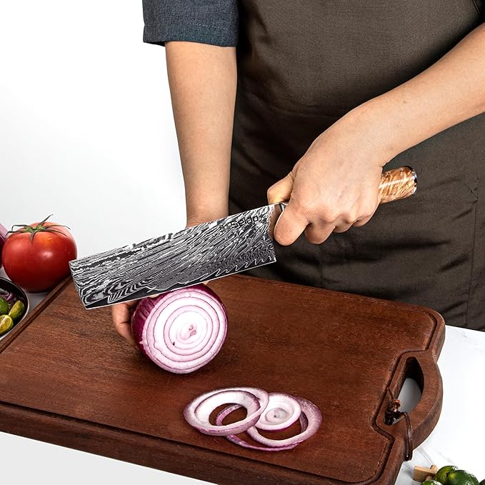 16-Piece Executive Knife Block Set with VG-10 Super Steel, Acacia Wood Block & Premium Gift Box