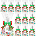 12 Set Christmas Whisk Gifts for Neighbor, Christmas Baking Supplies Include Silicone Whisks Greeting Card Ribbon and Plastic Bag Xmas Cooking Utensils for Neighbor Employee Stocking Stuffers Ideas