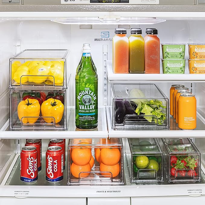 Sorbus Medium Clear Storage Drawers (4 Pack)