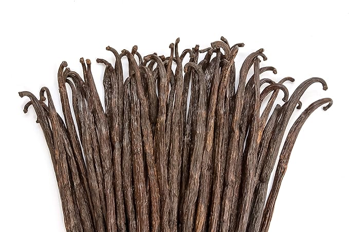 5 Vanilla Beans - Whole Extract Grade B Pods for Baking, Homemade Extract, Brewing, Coffee, Cooking - Tahitian