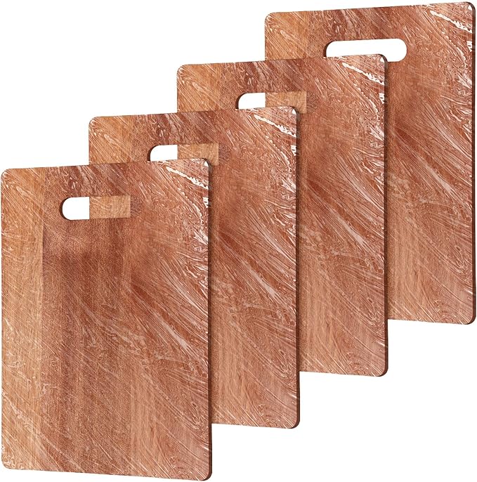 Vesici 18 Pack Bamboo/Wood Cutting Board with Handles Bulk Plain Blanks Laser Engraving Chopping Board for Customized Engraving Gifts Crafts Christmas Keepsakes(Walnut,14''x11'')